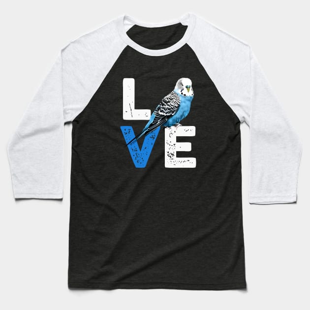 English Budgie Love funny Baseball T-Shirt by BirdNerd